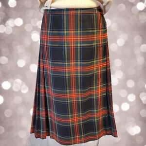 Plaid A-Line Kilt - Red and Black - Size‎ 14